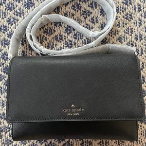 Brand New Kate Spade Flap Crossbody Black